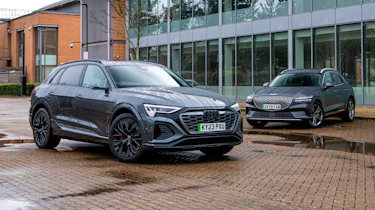 Audi Q8 e-tron vs Genesis Electrified GV70 - front static