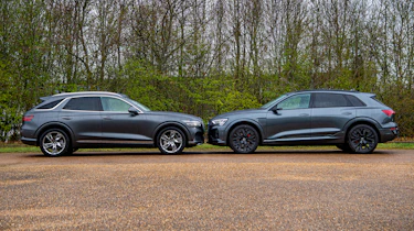 Audi Q8 e-tron vs Genesis Electrified GV70 - face-to-face static