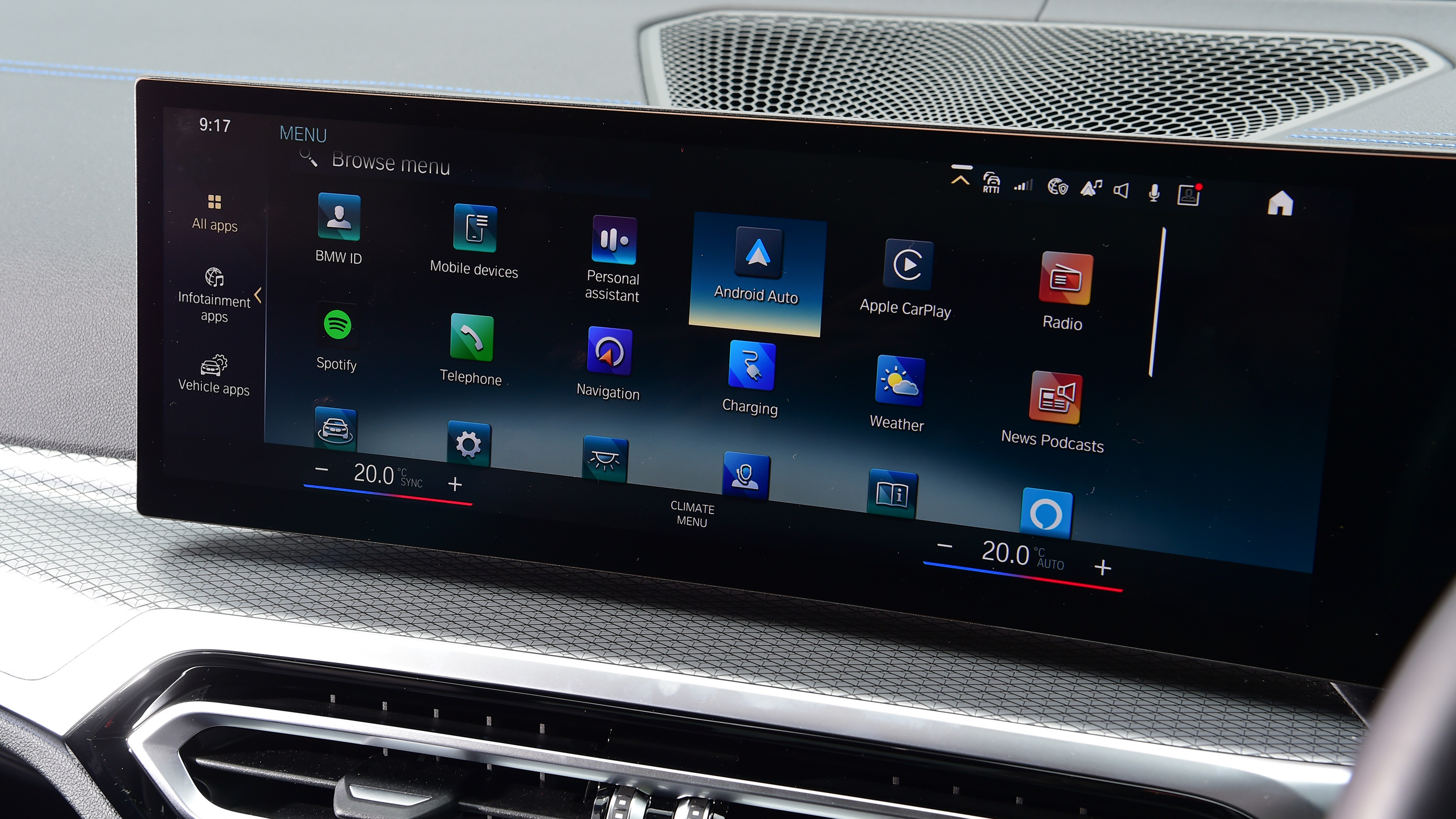 BMW 3 Series - main menu