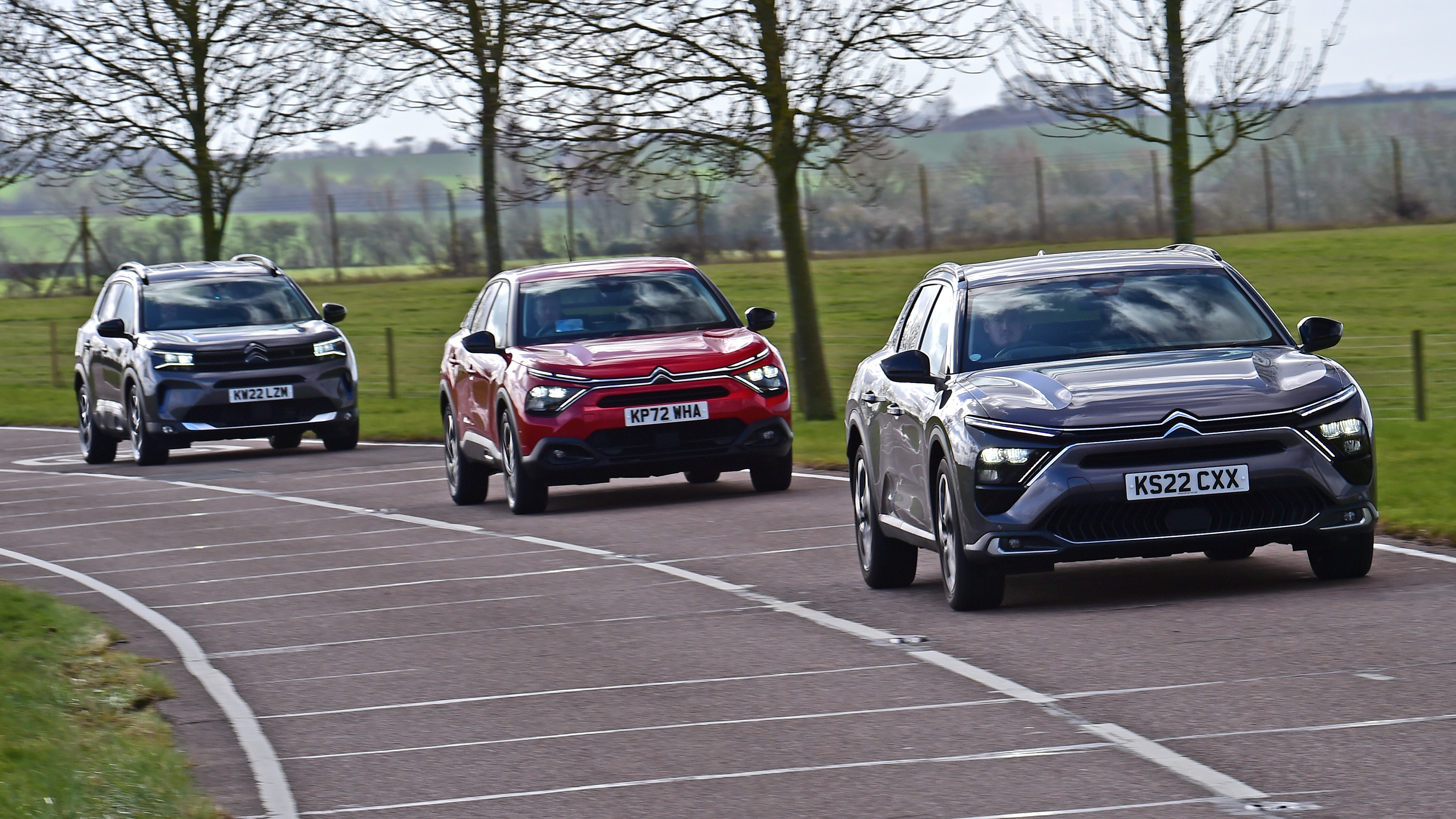 Convoy of Citroens - two C5Xs and a C5 Aircross