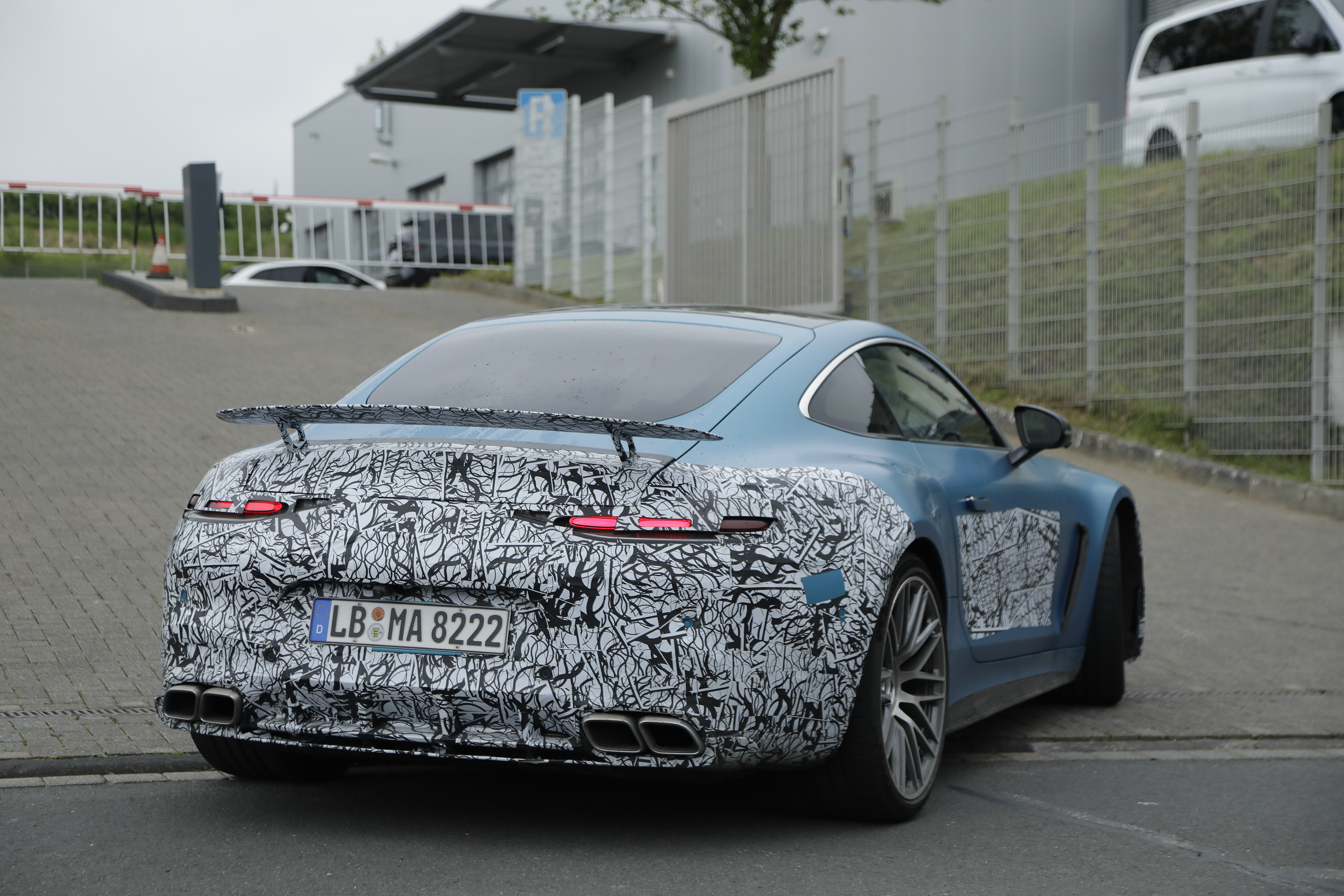 Mercedes AMG GT blue - rear