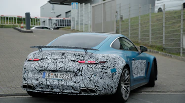 Mercedes AMG GT blue - rear