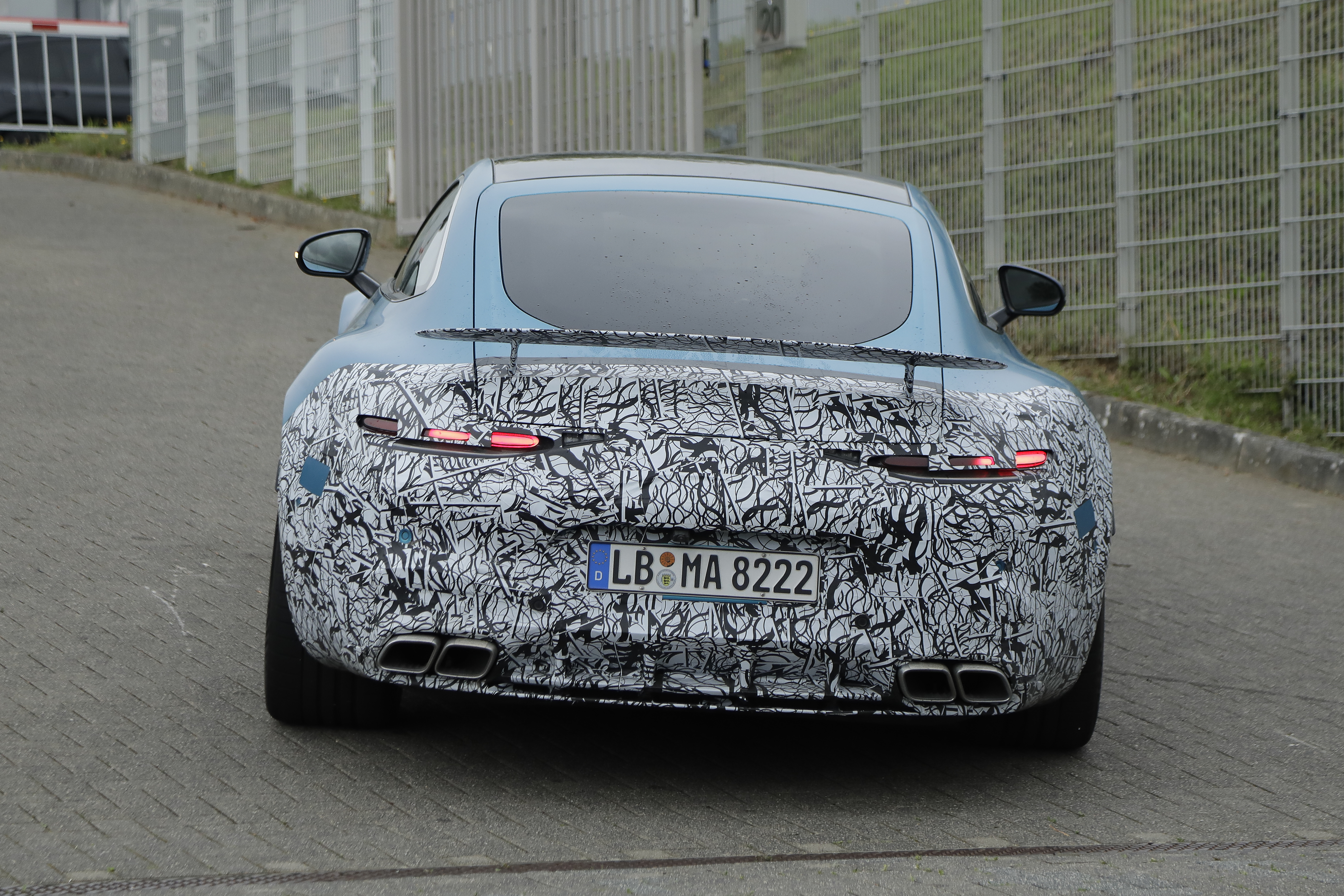 Mercedes AMG GT blue - rear and side