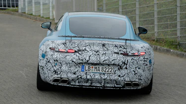 Mercedes AMG GT blue - rear and side