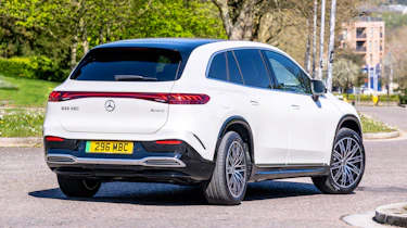 Mercedes EQS SUV UK - rear cornering