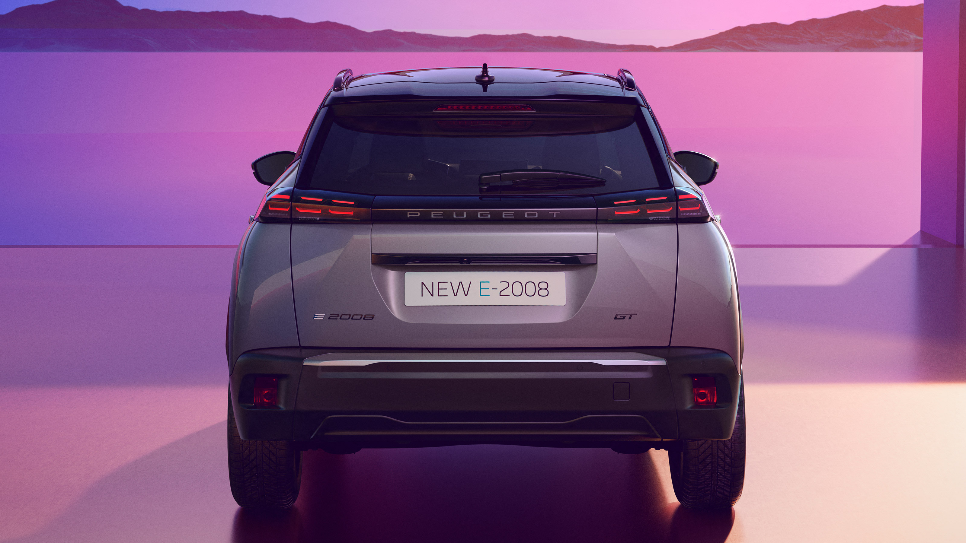 Peugeot e-2008 facelift - full rear