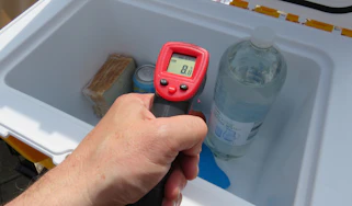 Cool box header - testing temperature