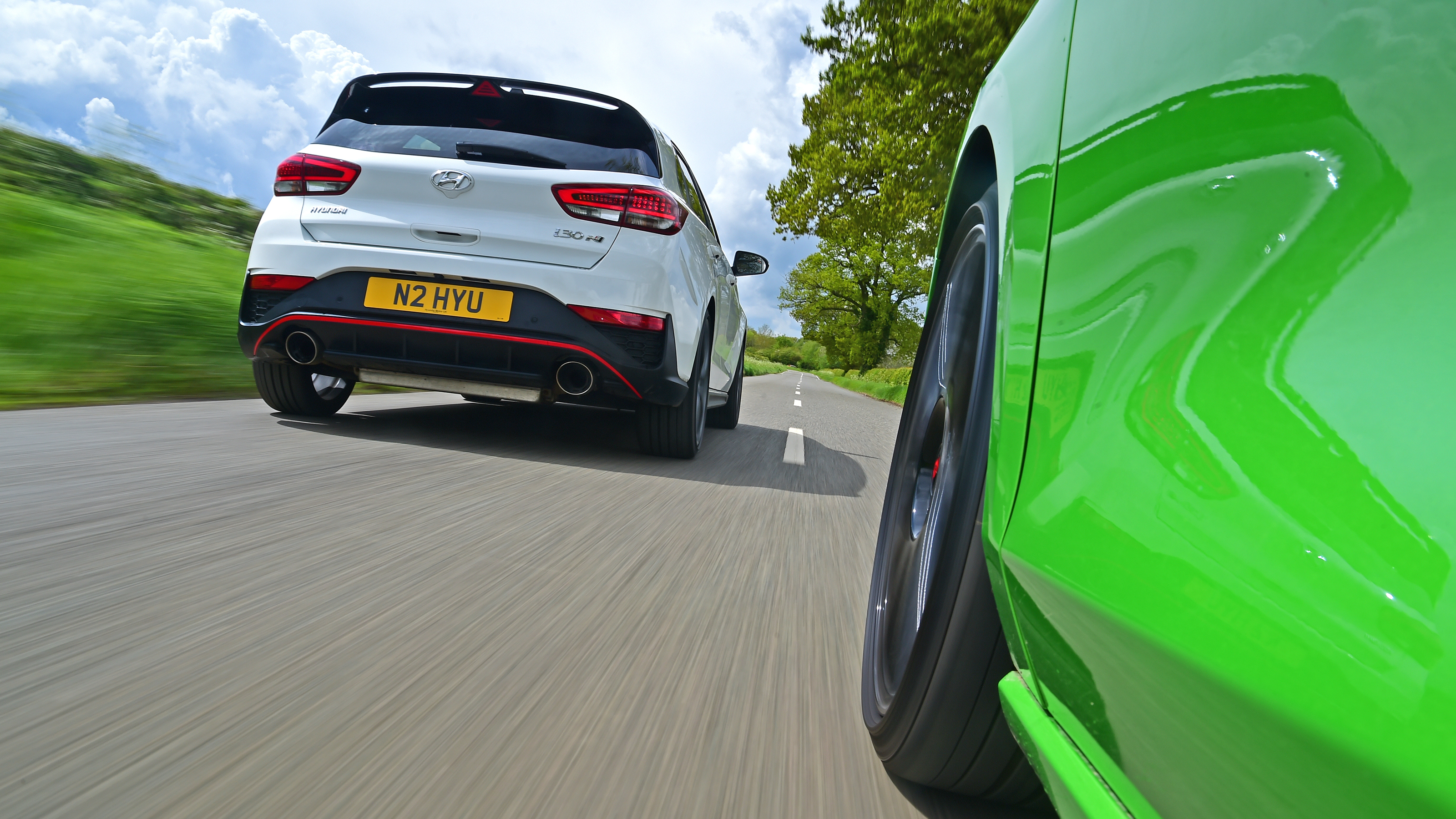 Ford Focus ST chasing Hyundai I30 N