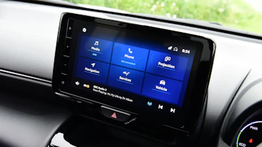 Toyota Yaris Cross - infotainment screen displaying homescreen menu