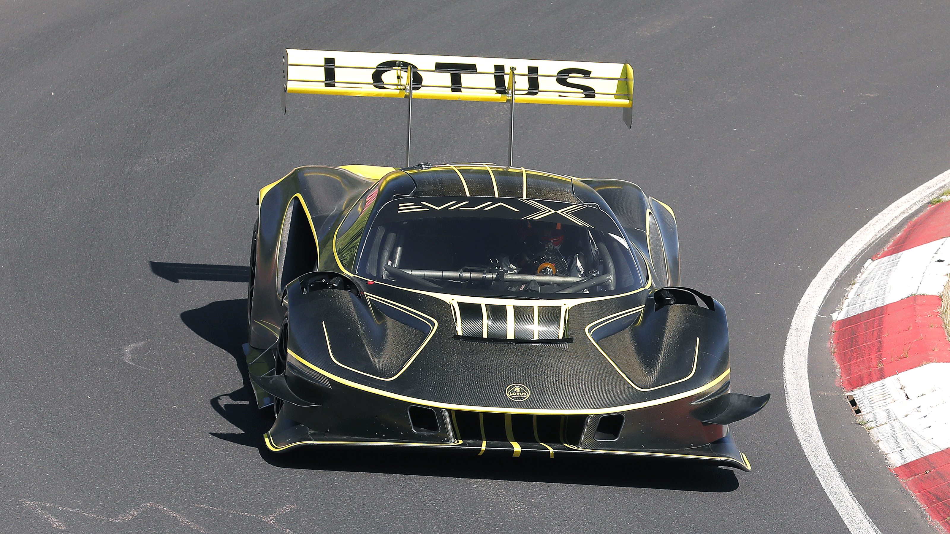 Lotus Evija X on Nurburgring - front cornering