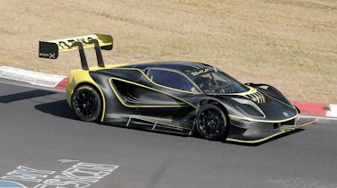 Lotus Evija X on Nurburgring - side cornering