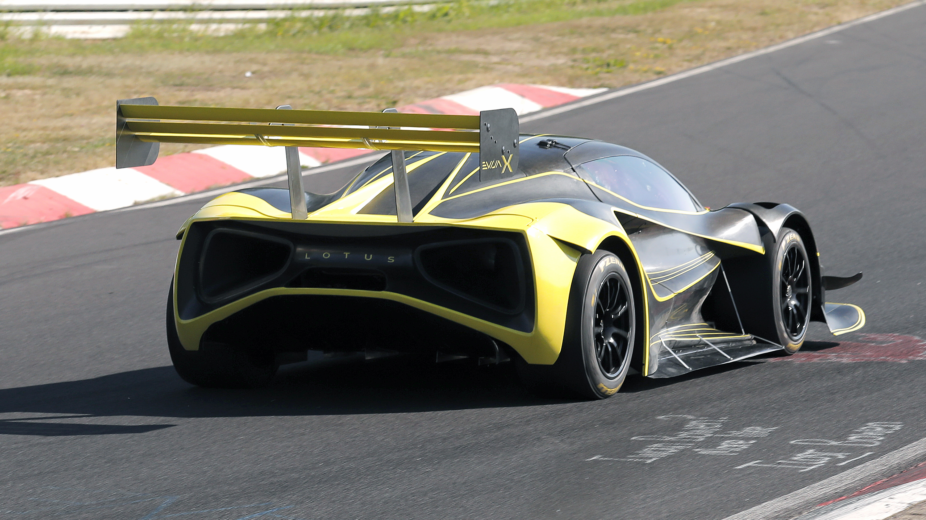 Lotus Evija X on Nurburgring - rear cornering