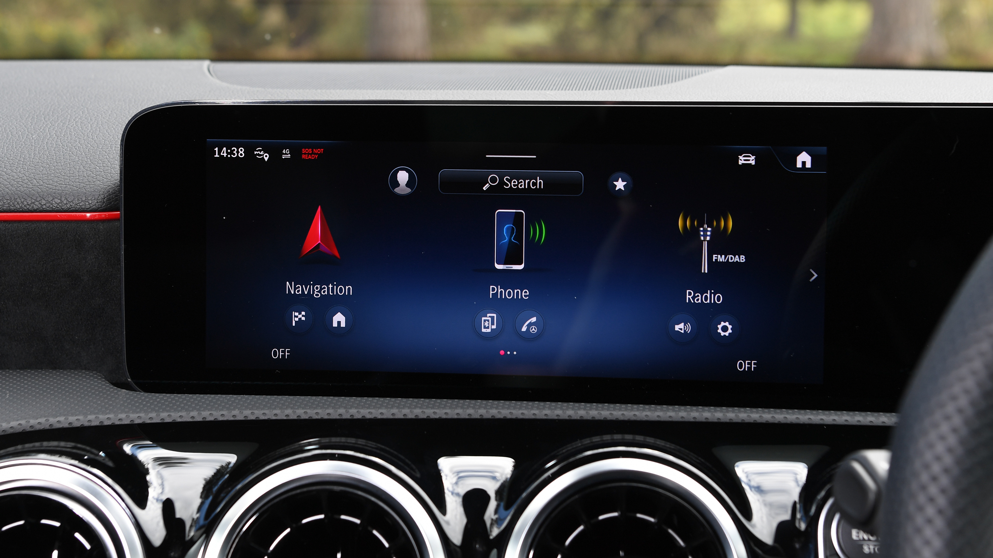 Mercedes A-Class - MBUX infotainment touchscreen