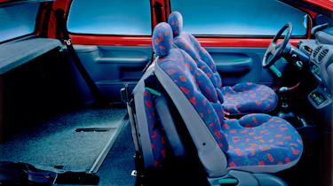 Renault Twingo interior seats down