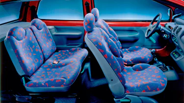 An interior of a Renault Twingo - side shot.