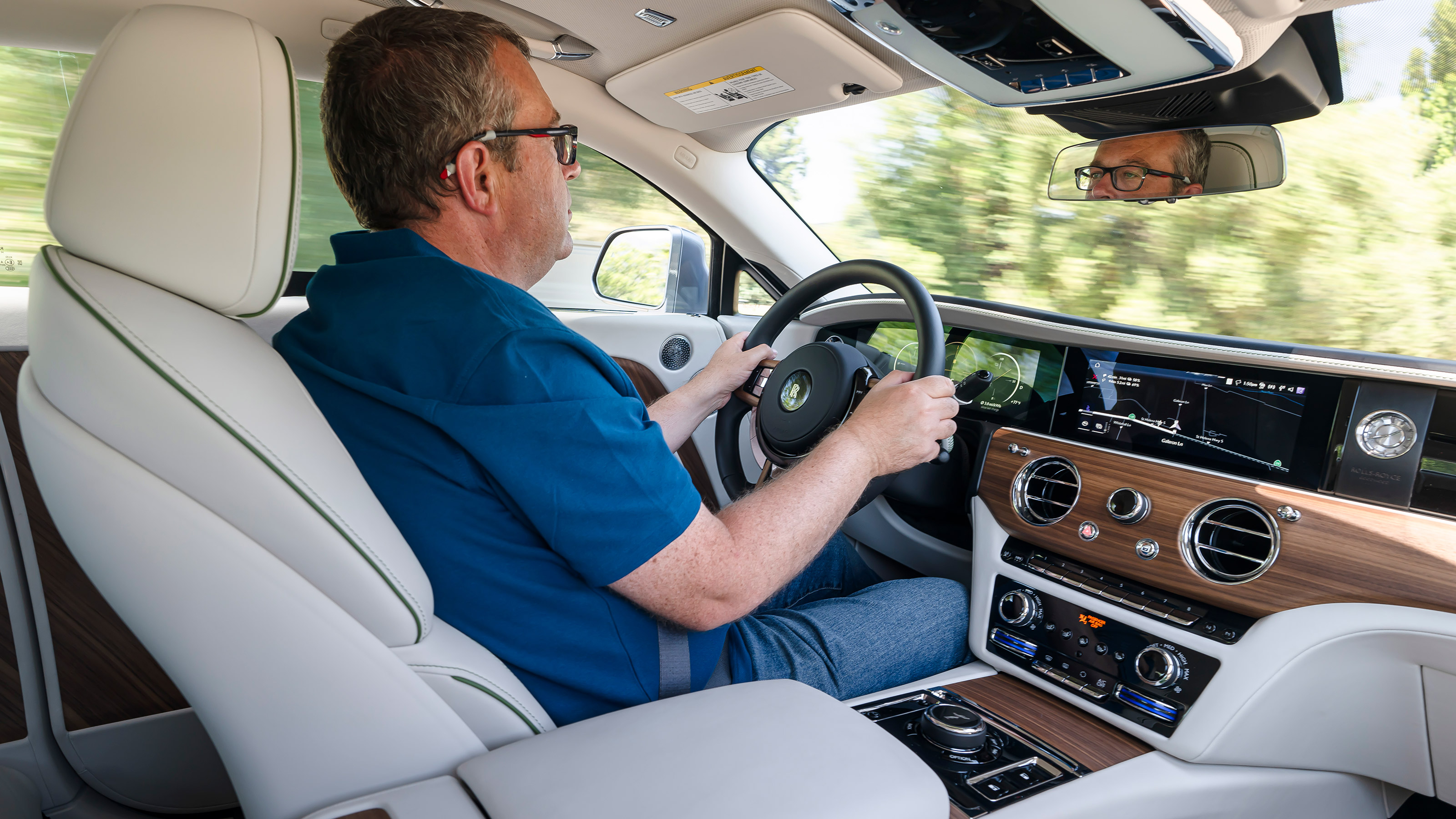John McIlroy driving the Rolls-Royce Spectre