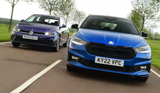 Skoda Fabia and Volkswagen Polo - front tracking