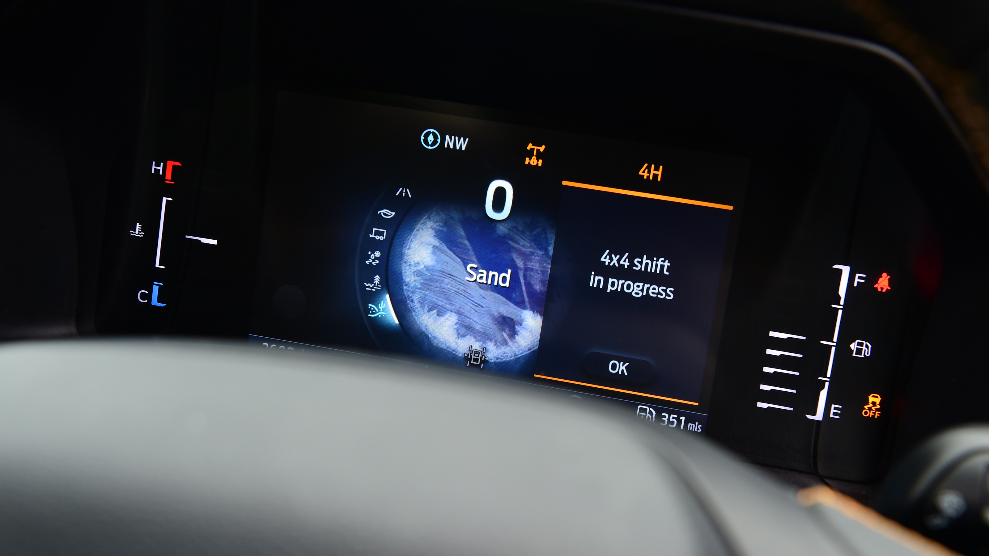 Ford Ranger - dashboard screen