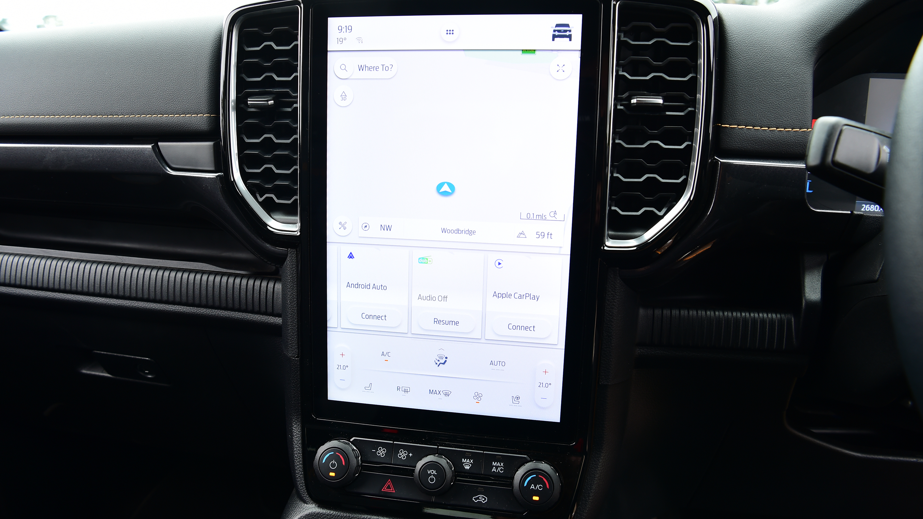 Ford Ranger - infotainment screen