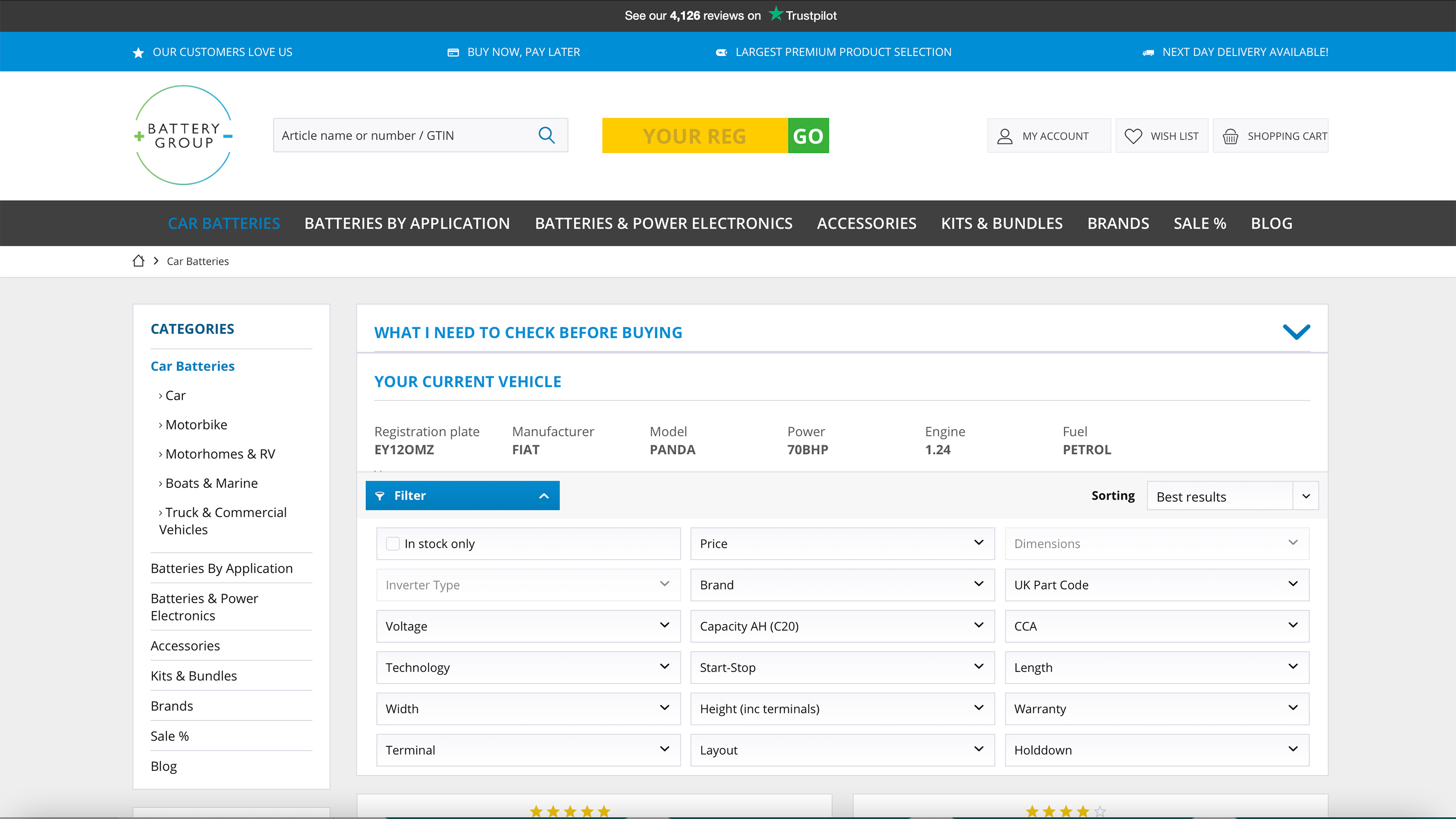 Best online car battery retailer - Battery Group