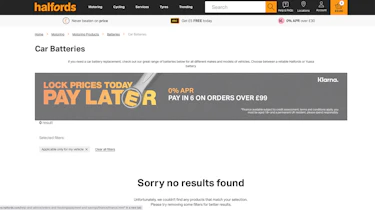 Best online car battery retailer - Halfords