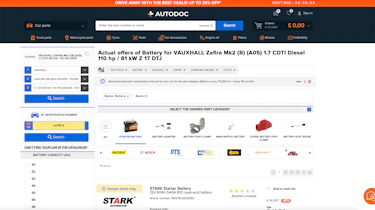 Best online car battery retailer - Autodoc (also tested)