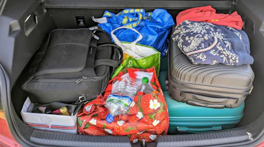 Cupra Born's boot fully loaded with luggage
