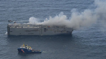 boat on fire