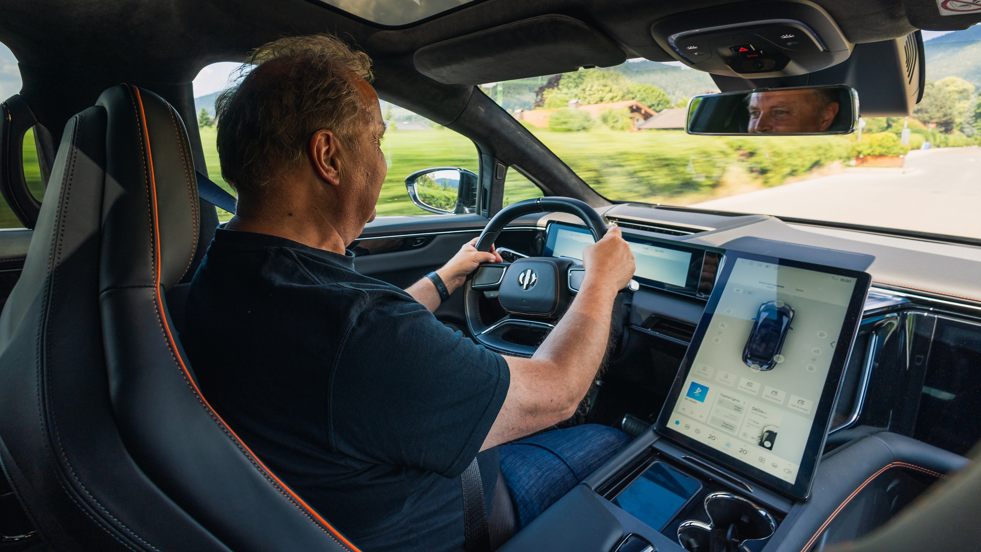 Auto Express editor-in-chief Steve Fowler driving the HiPhi X