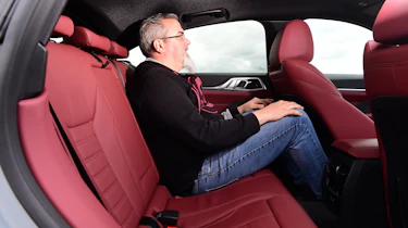 BMW i4 - rear seats with Auto Express senior test editor, Dean Gibson