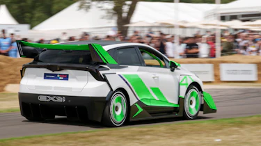 MG EX4 at 2023 Goodwood Festival of Speed - rear action