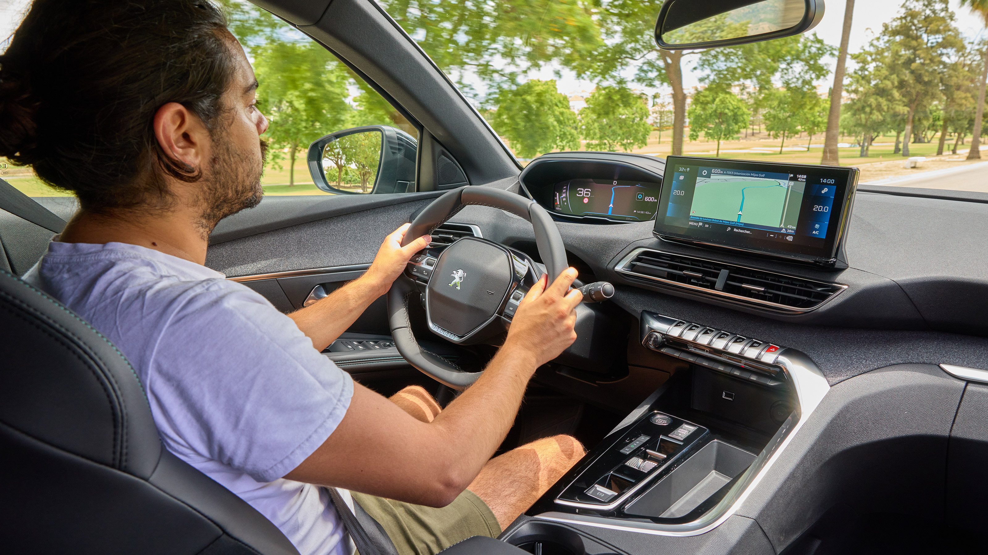 Jordan Katsianis driving the Peugeot 3008 MHEV