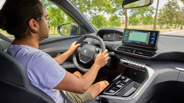 Jordan Katsianis driving the Peugeot 3008 MHEV