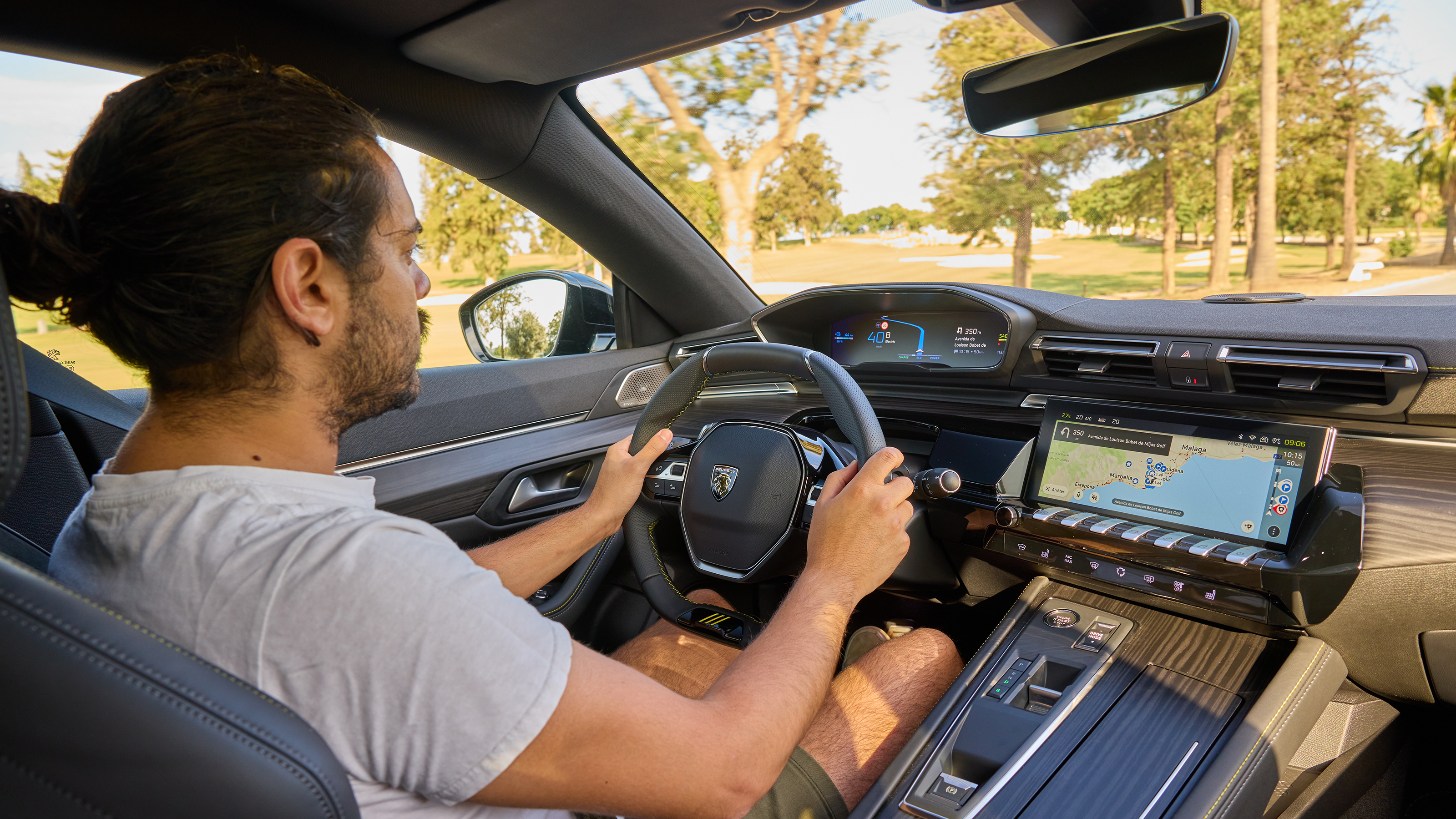 Auto Express senior staff writer Jordan Katsianis driving the Peugeot 508 PSE