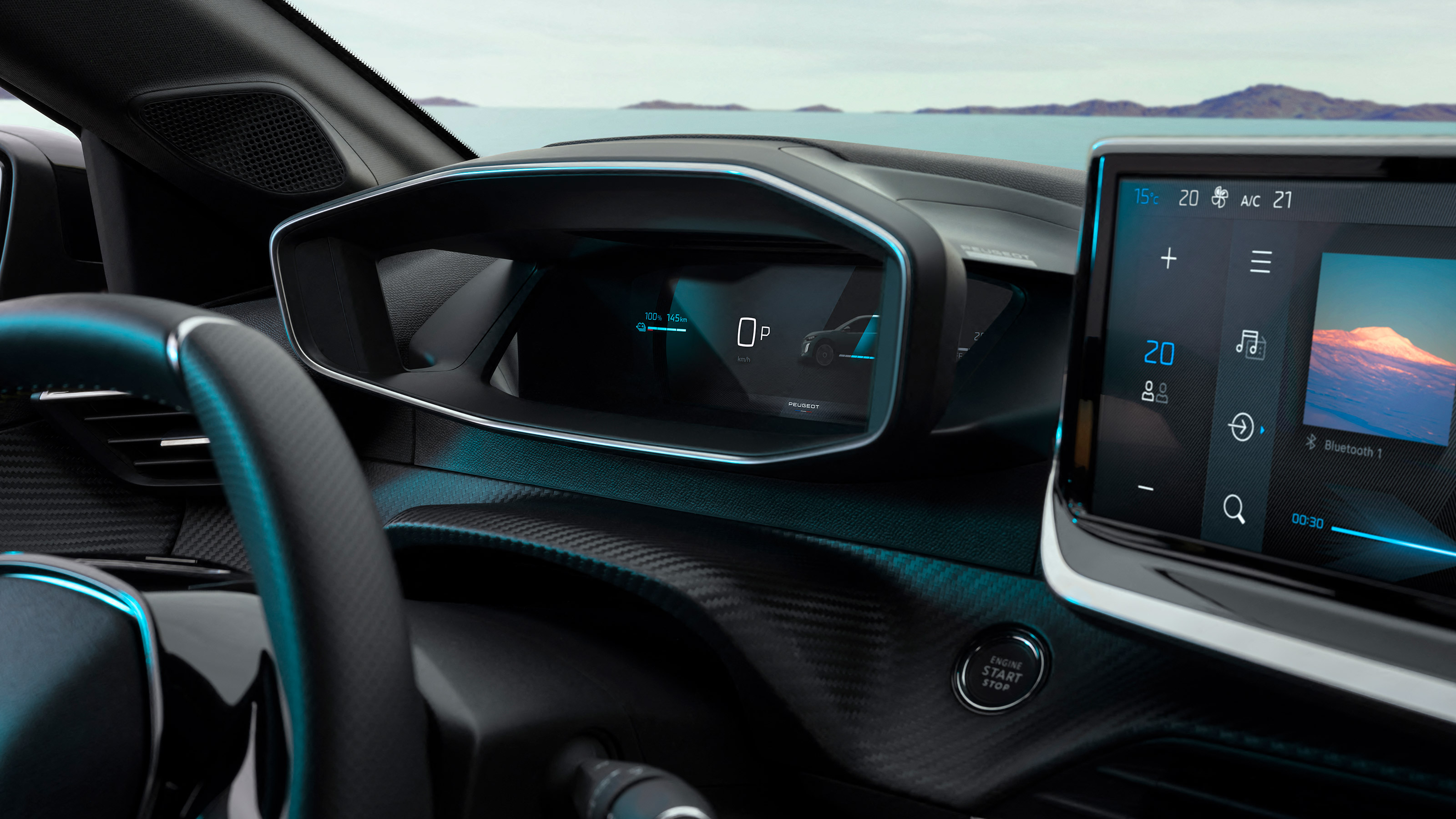 Peugeot e-208 - dials