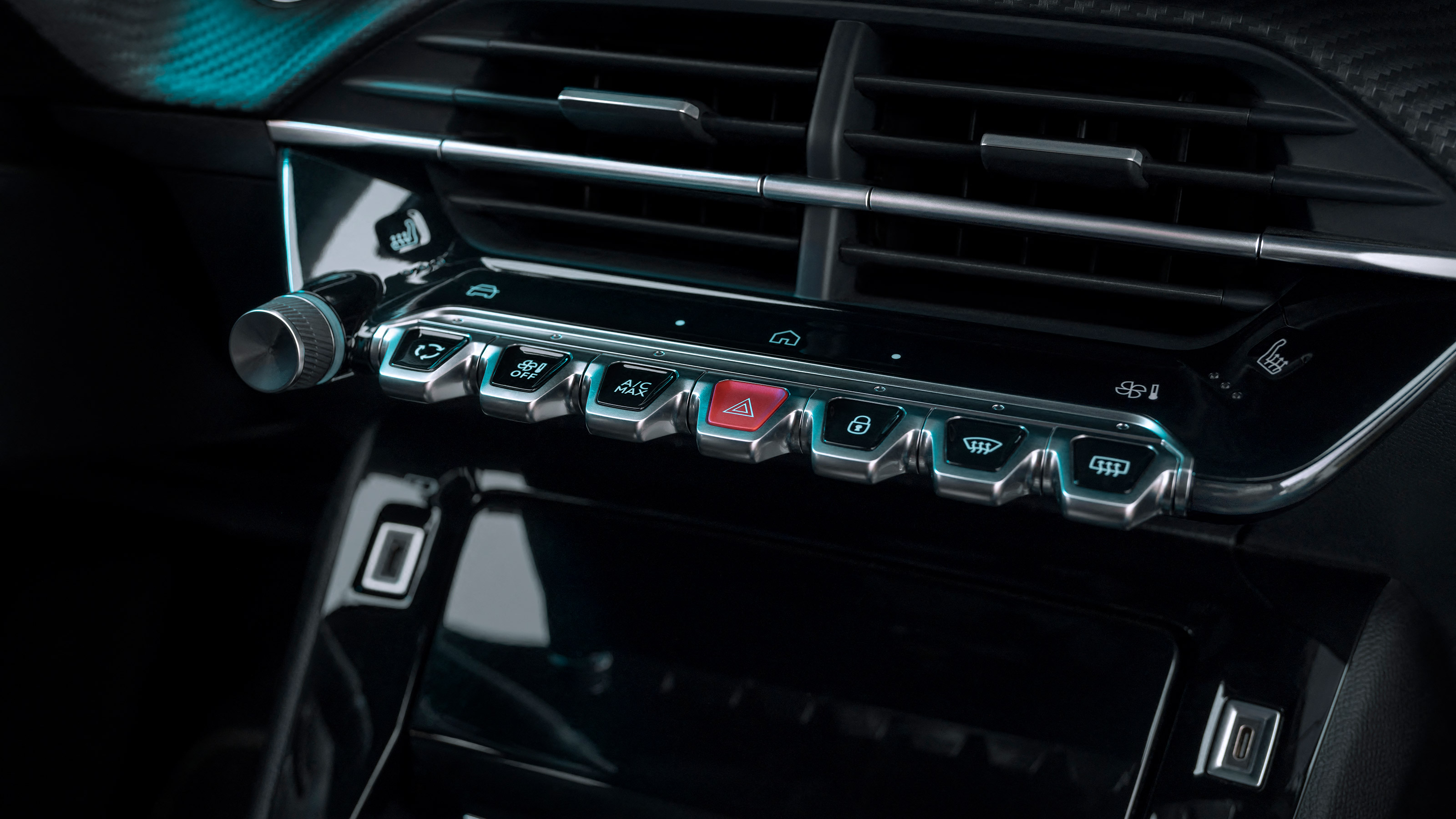 Peugeot e-208 - buttons
