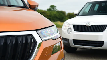 Skoda Karoq and Skoda Yeti front ends