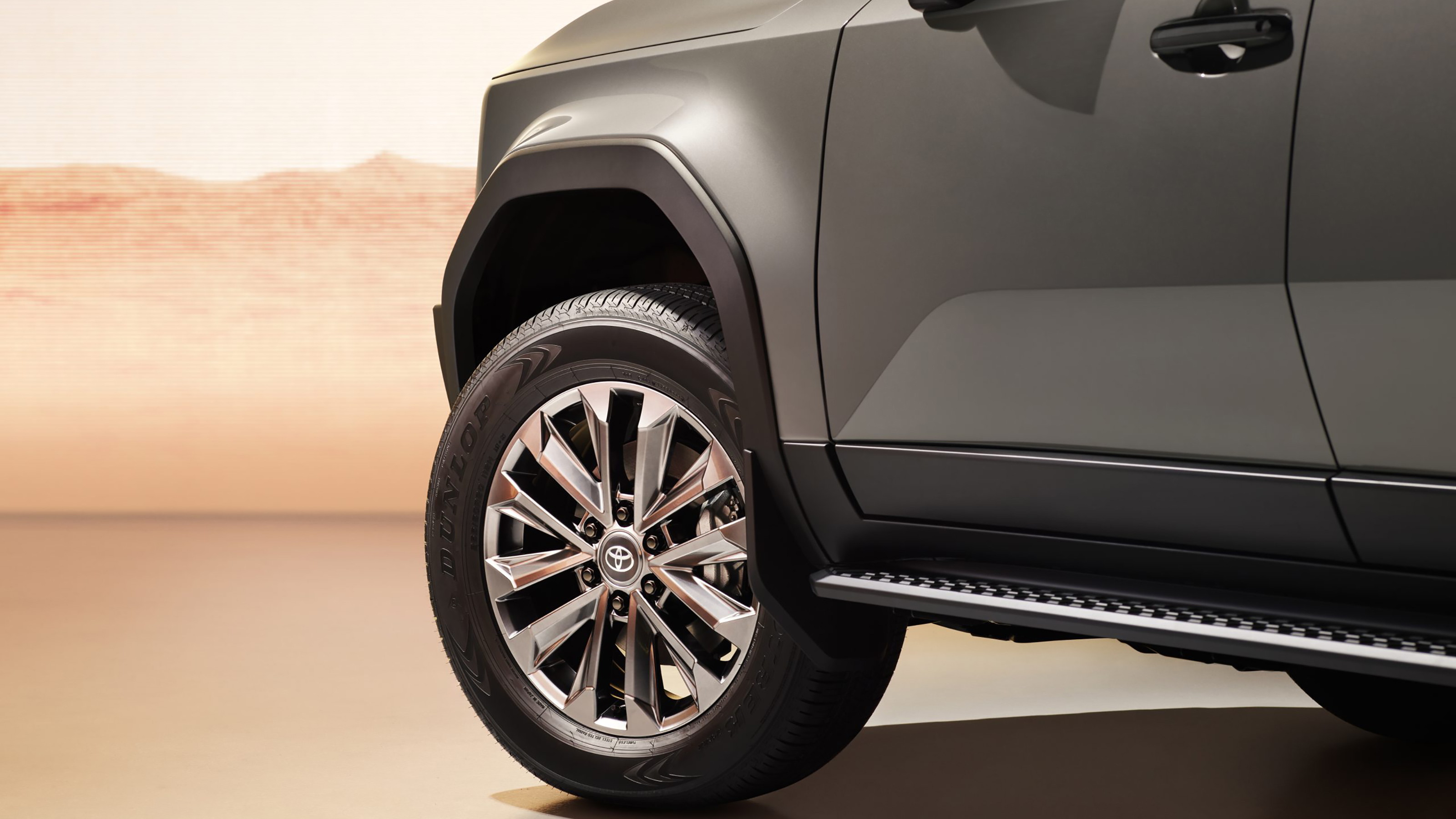 Toyota Land Cruiser (grey) - front wheel