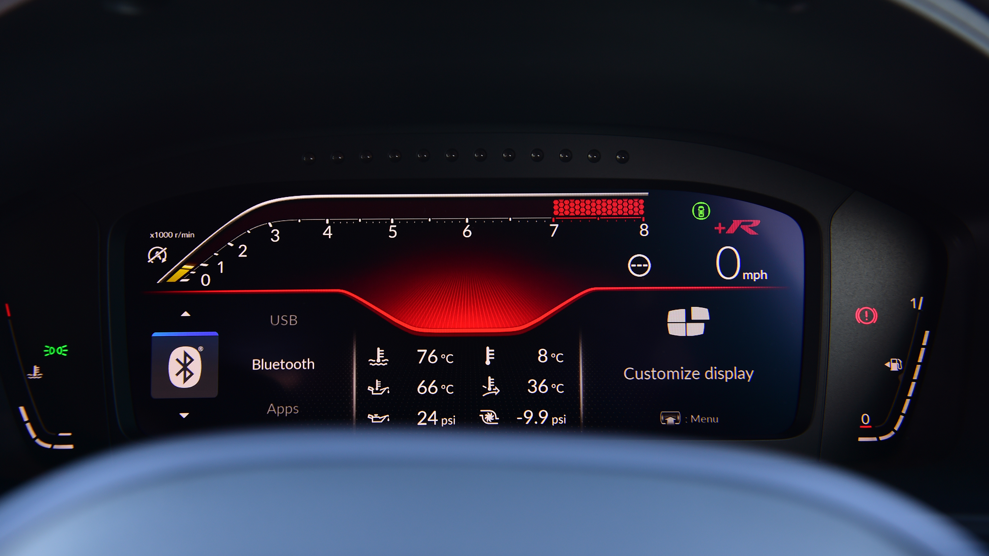 Honda Civic Type R - dashboard screen