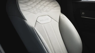 Bentley Bentayga EWB Mulliner - seat fabric and 'Mulliner' embroidery
