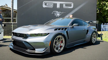 Ford Mustang GTD on display at 2023 Monterey Car Week - front 3/4 static