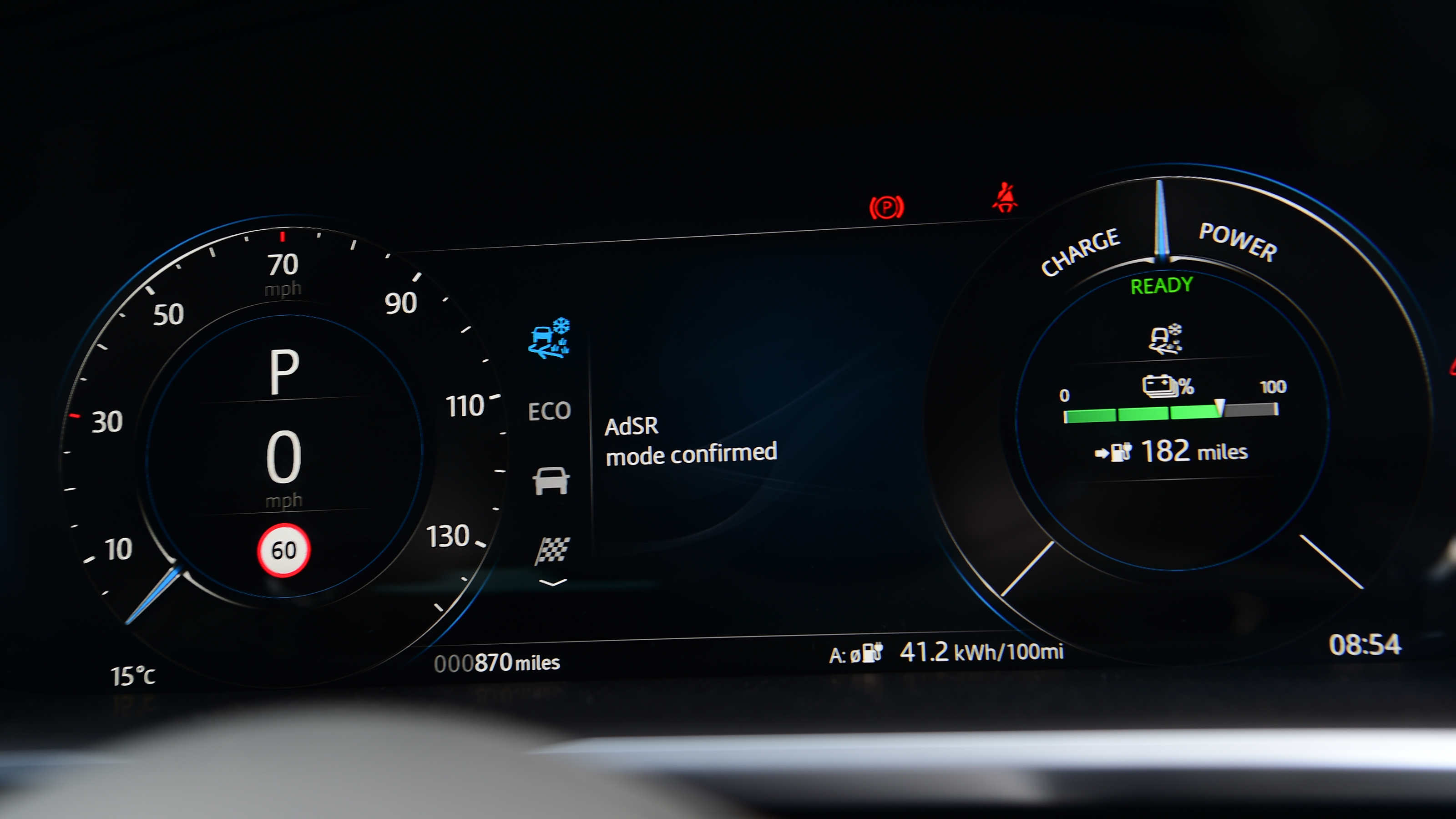 Jaguar I-Pace 2023 facelift - dashboard screen