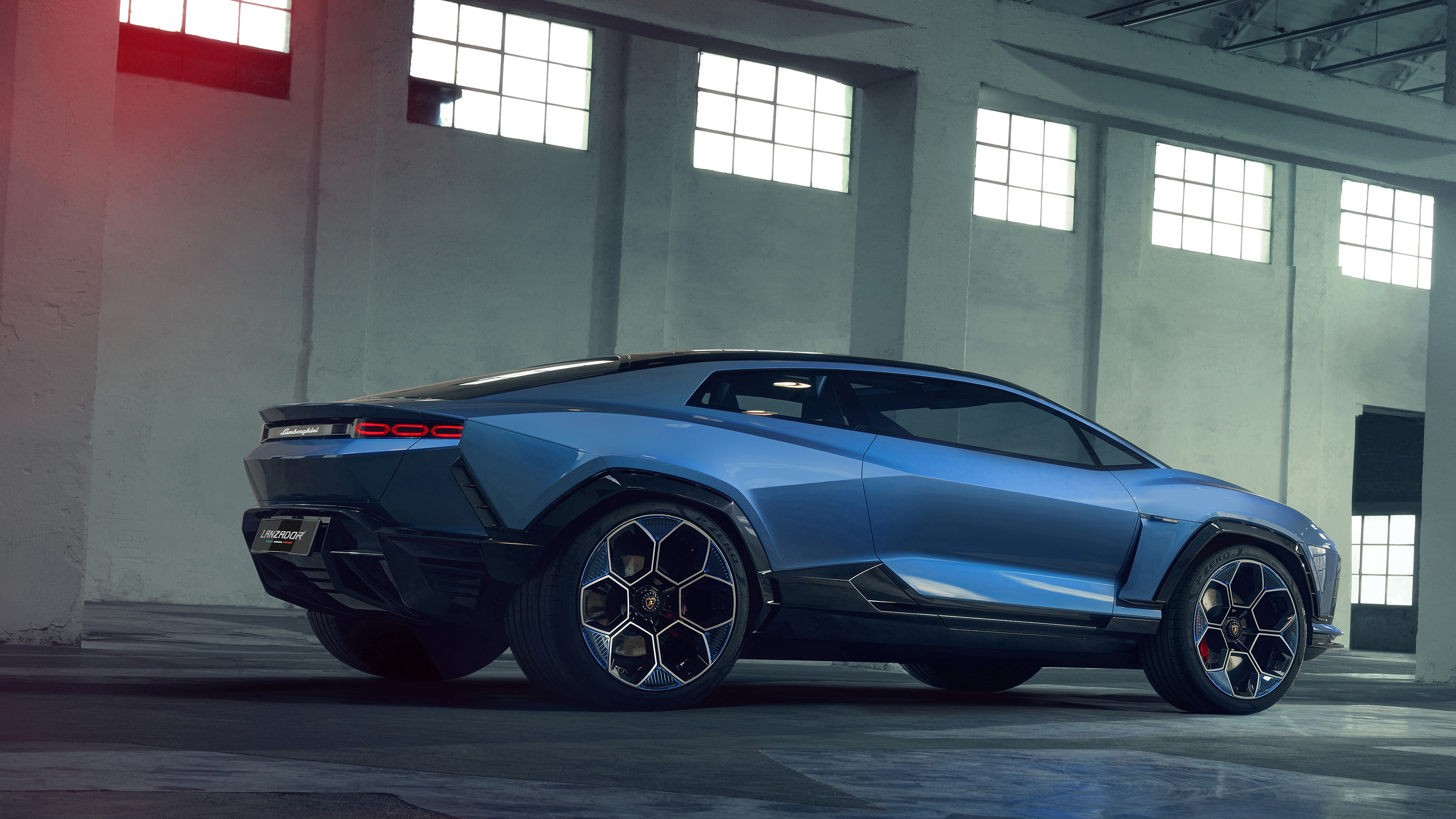 Lamborghini Lanzador electric GT concept rear studio