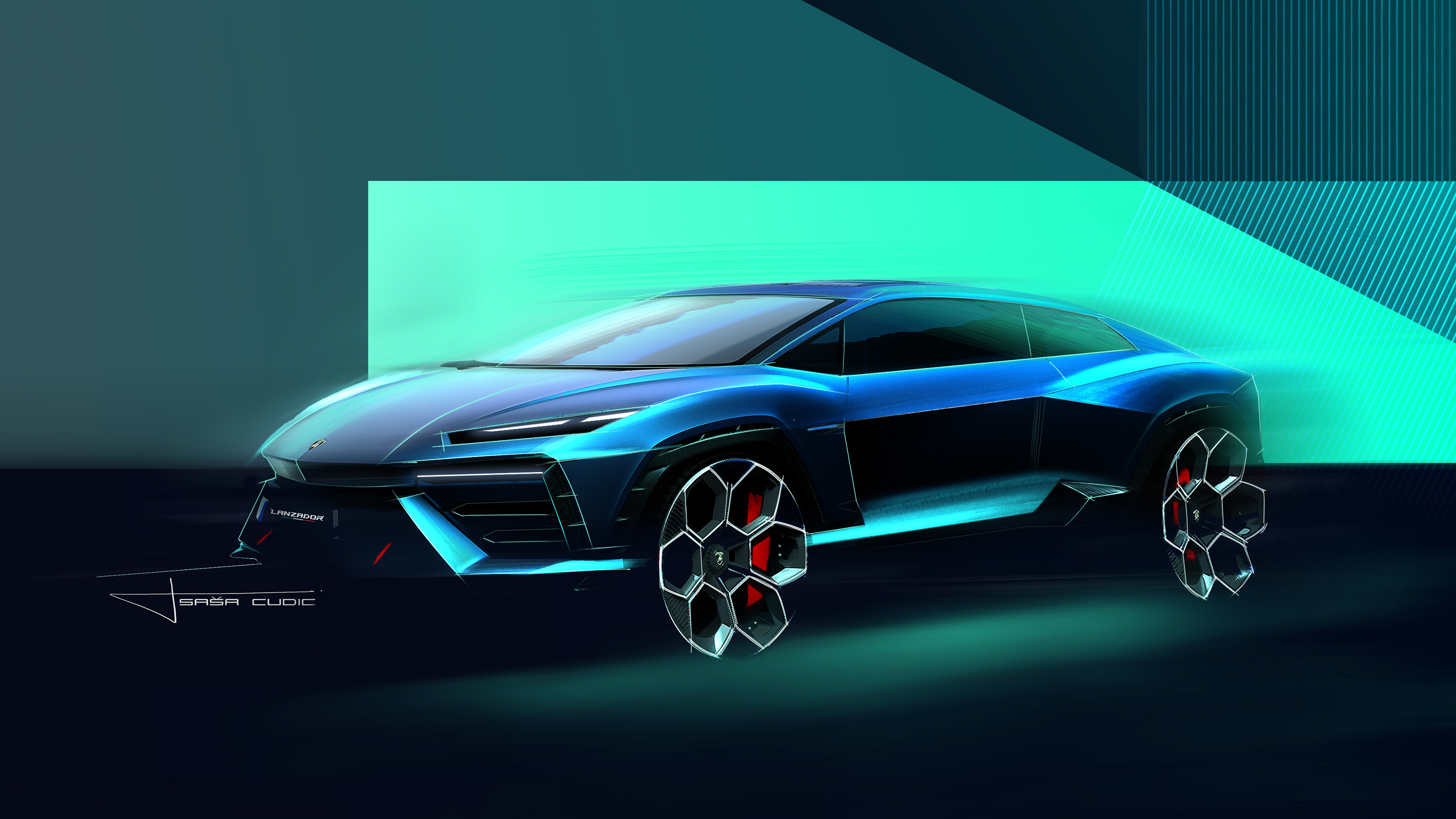 Lamborghini Lanzador concept sketches