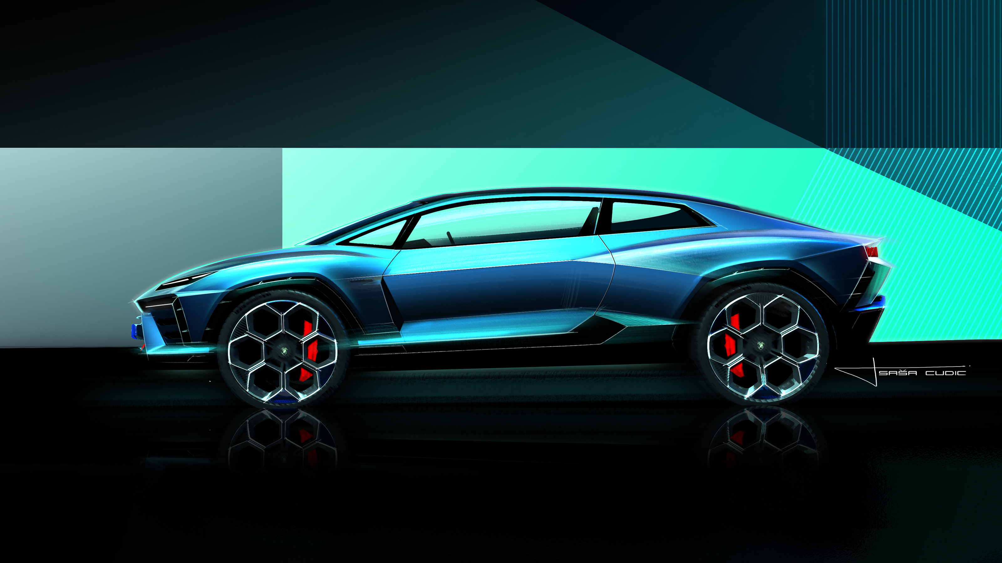 Lamborghini Lanzador concept sketches