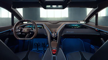 Lamborghini Lanzador concept interior blue