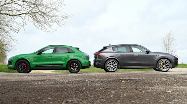 Maserati Grecale and Porsche Macan - face-to-face static