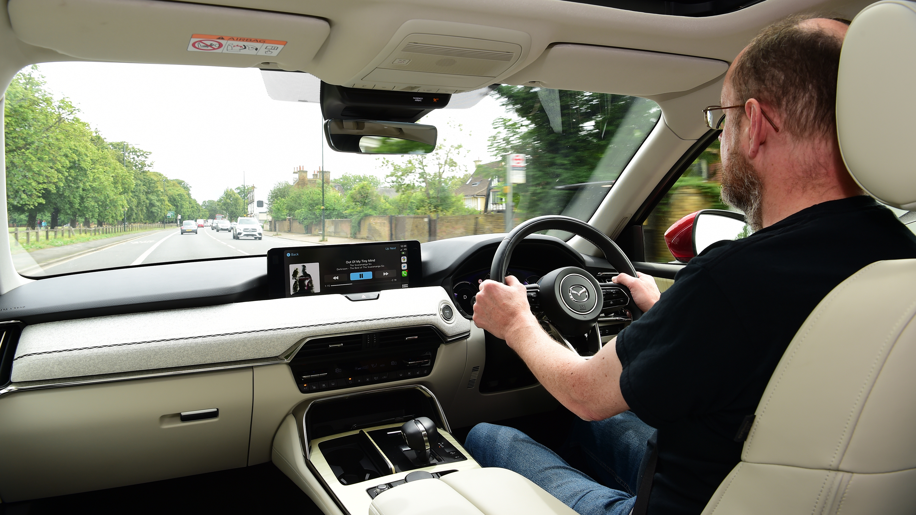 Auto Express chief sub-editor Andy Pringle driving the Mazda CX-60