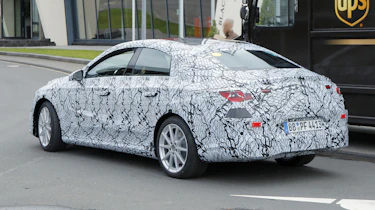 Mercedes EQ saloon (camouflaged) - rear cornering