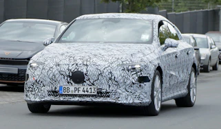 Mercedes EQ saloon (camouflaged) - front cornering